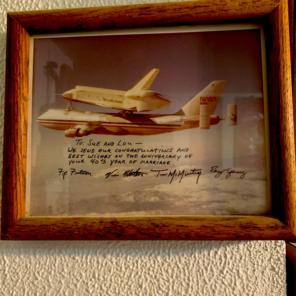 Rare NASA four astronaut  signature picture